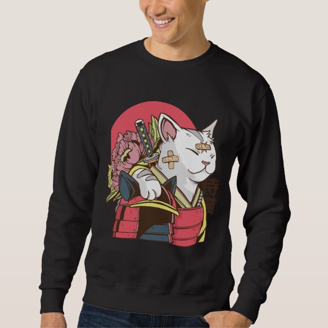 Samurai Warrior Cat Sweatshirt (Vorderseite)
