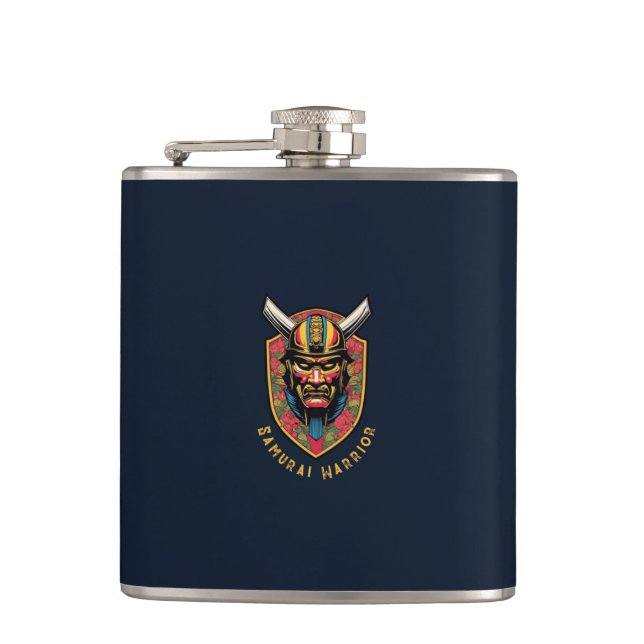 Samurai Warrior Flask Flachmann (Vorderseite)