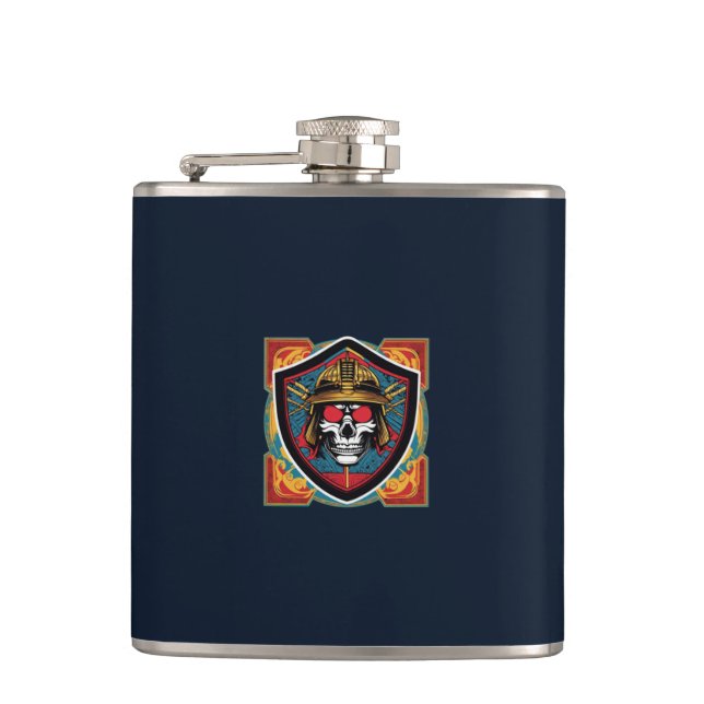 Samurai Warrior Flask Flachmann (Vorderseite)