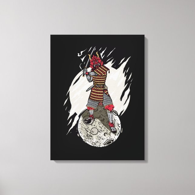 Samurai Warrior Gift Kids Astronaut Japan Samurai Leinwanddruck (Vorderseite)