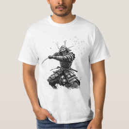 Samurai Warrior in Action Japanese Art Ceramic T-Shirt