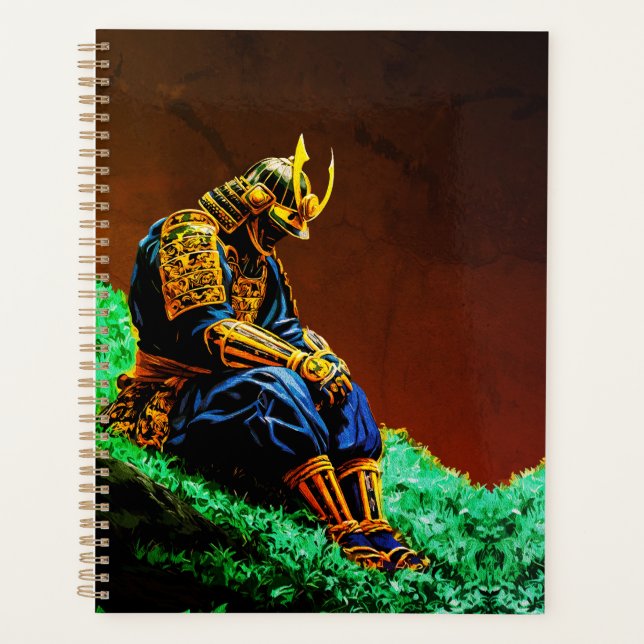 Samurai Warrior in Golden Armor - Episch Japanisch Planer (Vorderseite)