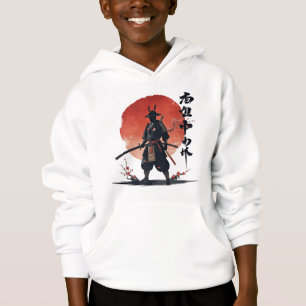 Samurai Warrior Japanisch Sunset Ästhetik Hoodie