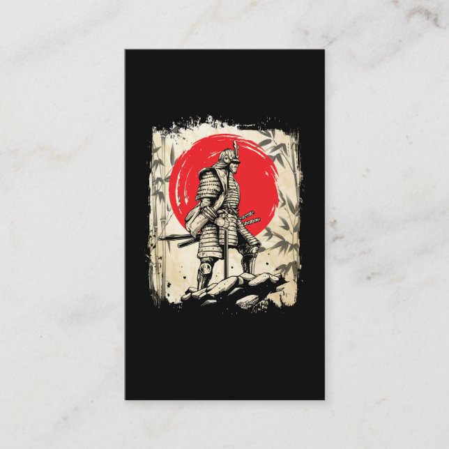 Samurai Warrior Japanischer Hero Japan Schwertsmän Visitenkarte (Vorderseite)