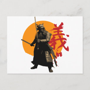 Samurai Warrior Postcard Postkarte