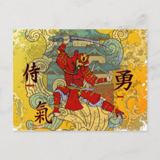 Samurai Warrior Postkarte