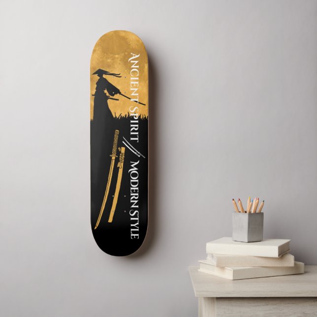 Samurai warrior Skateboard (Wandkunst)