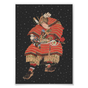 Samurai Warrior Vintage japanische Kunst Fotodruck