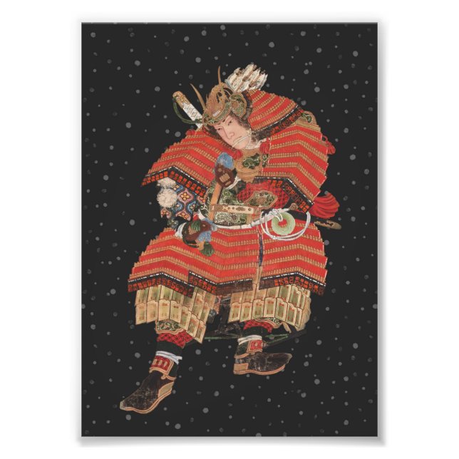 Samurai Warrior Vintage japanische Kunst Fotodruck (Vorne)