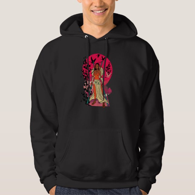 Samurai Warriors Japanisch Mode Japan Afro Afrika Hoodie (Vorderseite)