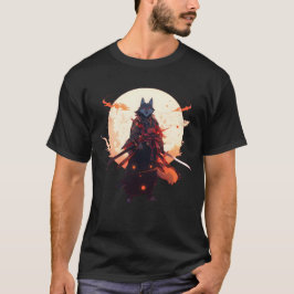 Samurai Wolf Japanese Anime T-Shirt