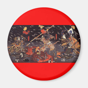 Samurais am Krieg, circa 1800's Magnet