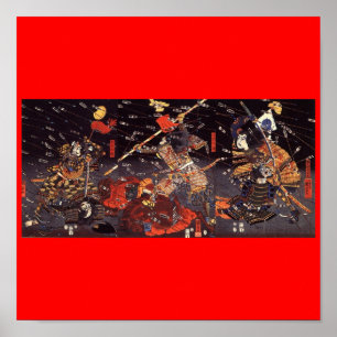 Samurais am Krieg, circa 1800's Poster
