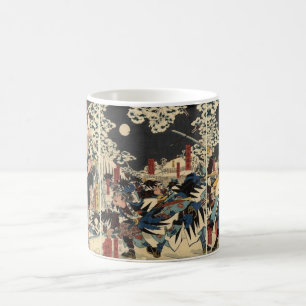 Samurais am Krieg im Schnee circa 1800's Kaffeetasse