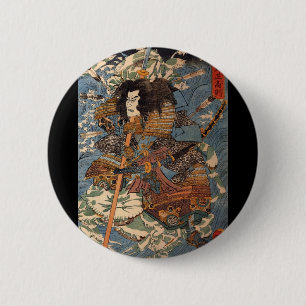 Samurais, die auf die Rückseiten der Krabben C. Button