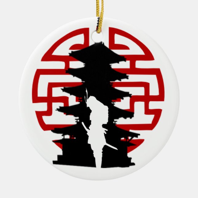 Samurais Keramikornament (Vorne)