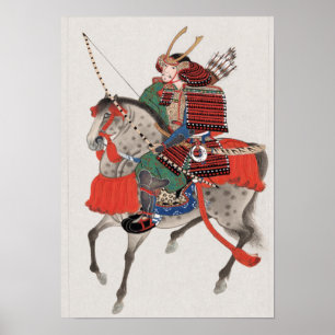 Samurais zu Pferd Poster