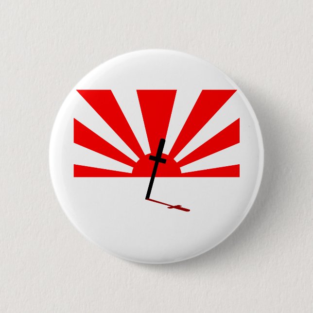 Samuraisonnenuntergang Button (Vorderseite)