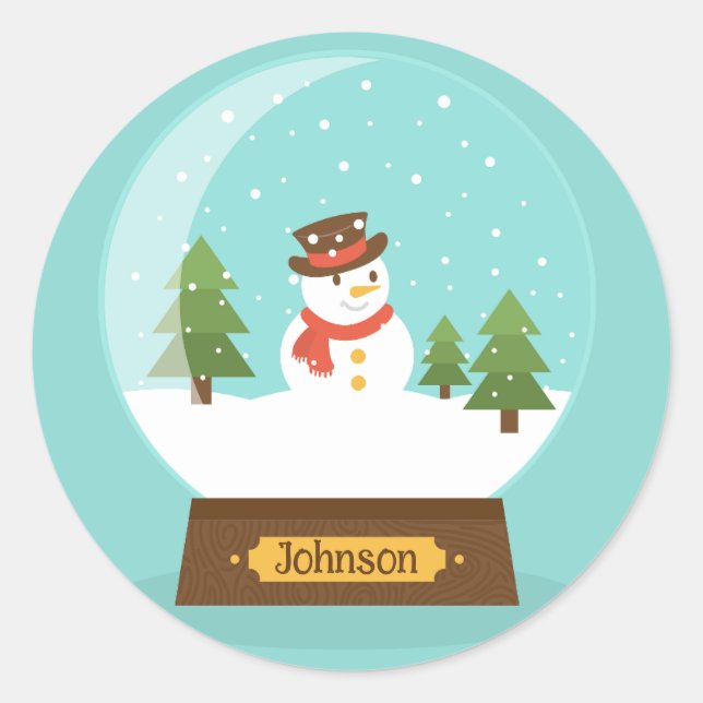 S'AMUSER ! Stickers Snowman - Personnalisé -Ajoute (Devant)