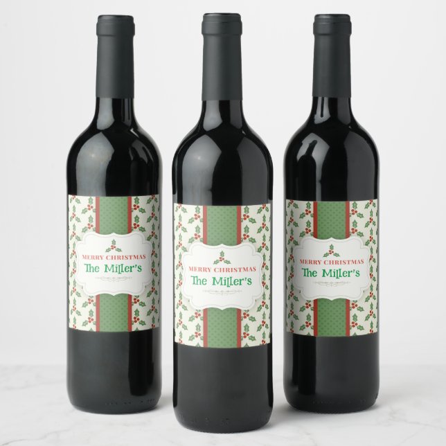 S'AMUSER ! Vins de Noël Étiquettes - Personnalisé  (Bouteilles)