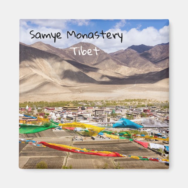 Samye Kloster Luftbild - Tibet, Asien Magnet (Vorne)