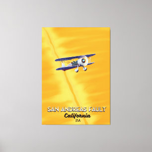 San-Andreas-Verwerfung Kalifornien USA Reiseplakat Leinwanddruck