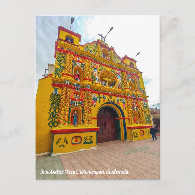 San Andrés Xecul, Totonicapán, Guatemala Postkarte (Vorderseite)