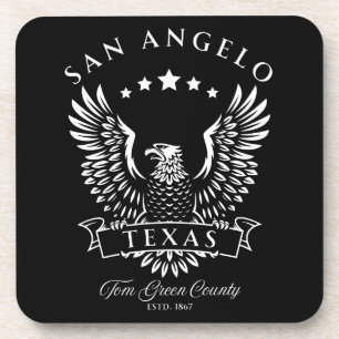 San Angelo Tom Green County Texas Vintage Adler Getränkeuntersetzer