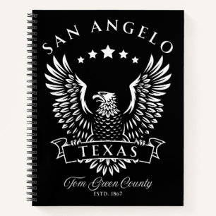 San Angelo Tom Green County Texas Vintage Adler Notizbuch