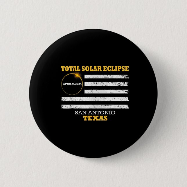 San Antonio 2024 Solar Eclipse 2024 040824 Eclipse Button (Vorderseite)