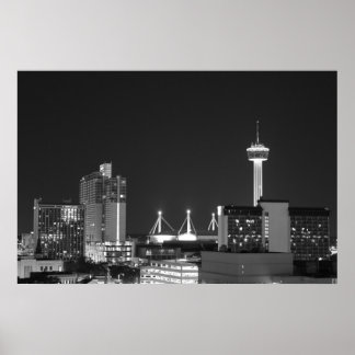 San Antonio City Lights Poster