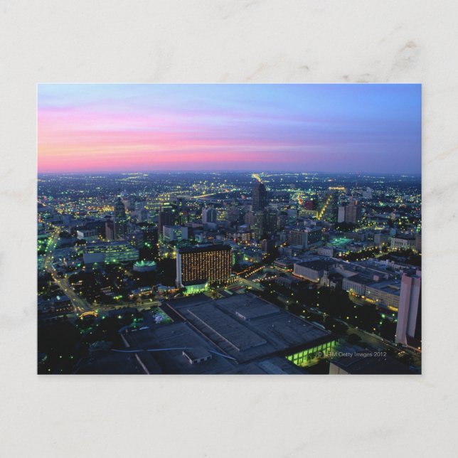 San Antonio in Dusk Postkarte (Vorderseite)