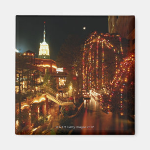 San Antonio Riverwalk nachts Magnet