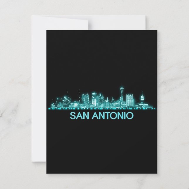 San Antonio Skyline Dankeskarte (Vorderseite)