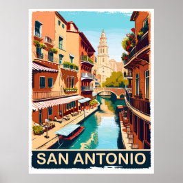 San Antonio, Stadt, Reisen Poster