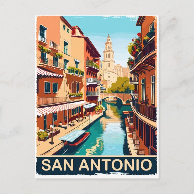 San Antonio, Stadt, Reisen Postkarte (Vorderseite)