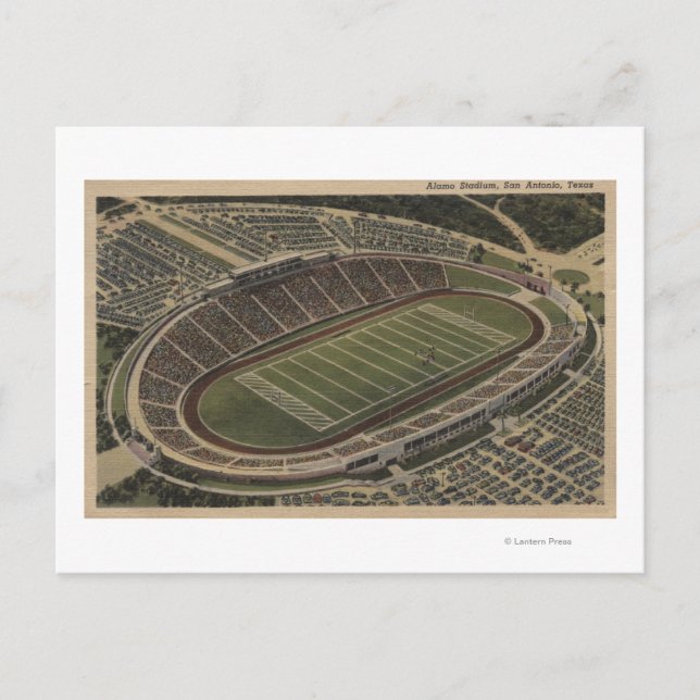San Antonio, Texas - Aussicht auf das Alamo-Stadio Postkarte (Vorderseite)