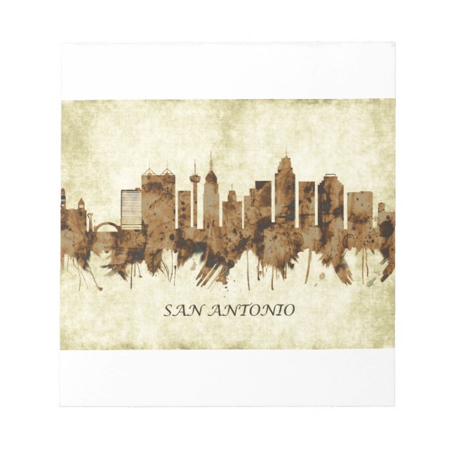 San Antonio Texas Cityscape Notizblock (Vorderseite)