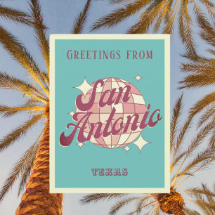 San Antonio Texas Ferienretro Postcard Postkarte