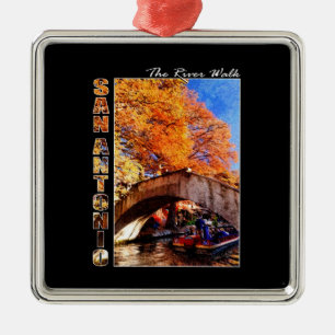San Antonio, Texas:  Fluss-Weg-Brücke Ornament Aus Metall