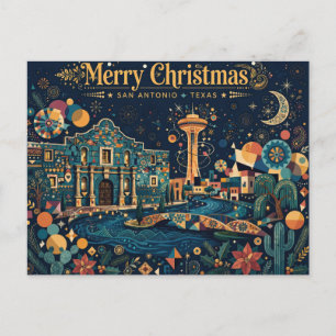 San Antonio, Texas, Frohe Weihnachten Postkarte