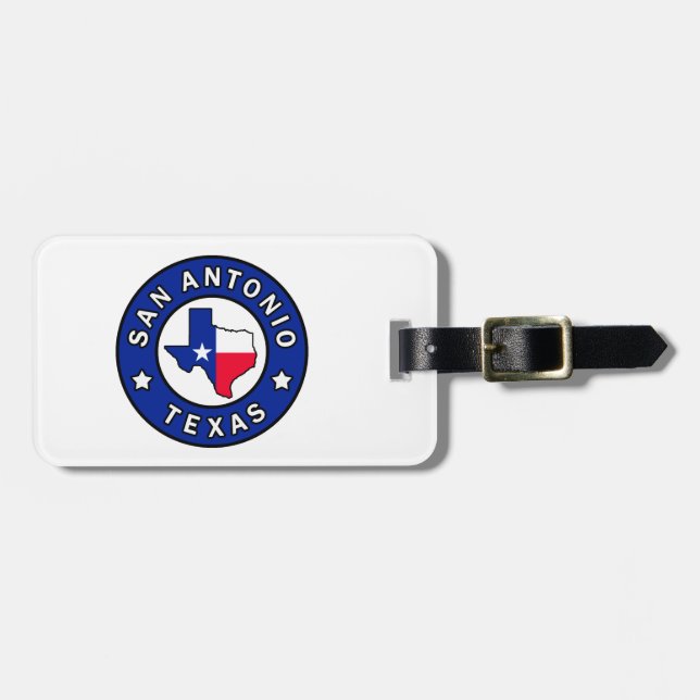 San Antonio Texas Gepäckanhänger (Vorderseite horizontal)