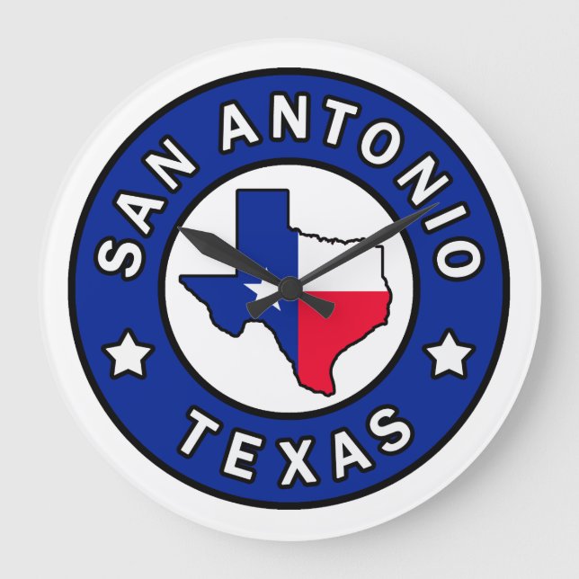 San Antonio Texas Große Wanduhr (Vorderseite)
