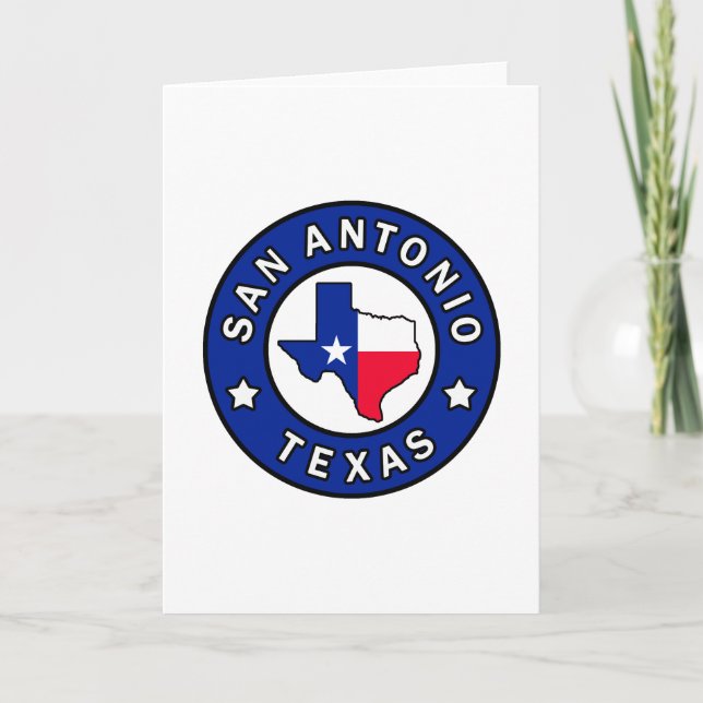 San Antonio Texas Karte (Vorderseite)