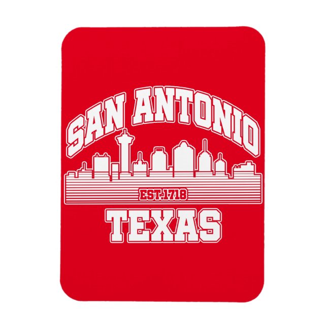 San Antonio, Texas Magnet (Vertikal)