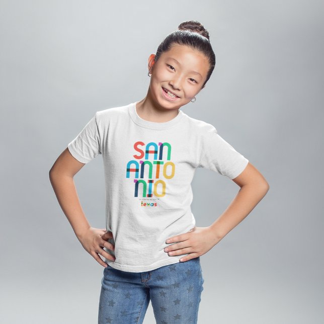 San Antonio Texas Mitte des Jahrhunderts, Pop Art, T-Shirt (Von Creator hochgeladen)