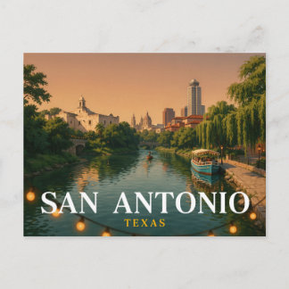San Antonio Texas Reise-Postkarte | River Walk Postkarte