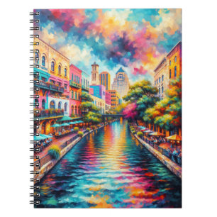 San Antonio Texas River Walk Carnet coloré
