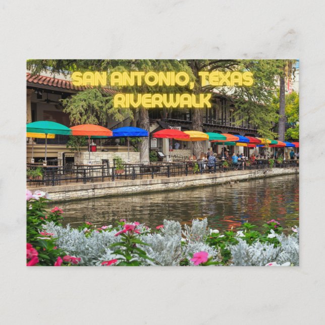 San Antonio, Texas River Walk Postcard Souvenir Postkarte (Vorderseite)