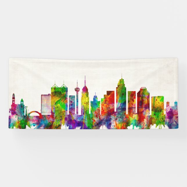 San Antonio Texas Skyline Banner (Horizontal)
